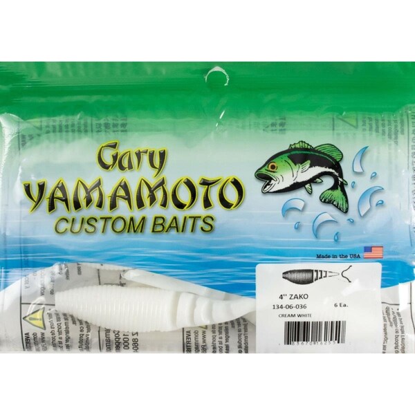 Alegria 4 in. Zako Cream White Fishing Lure, 6PK AL3511074 - main